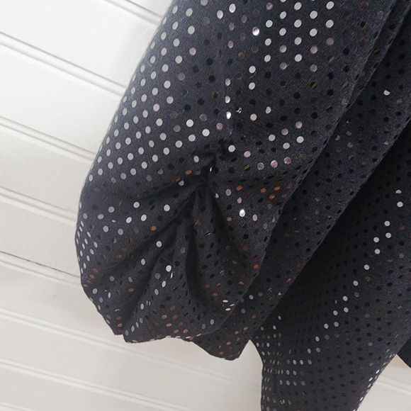 Tribal Black Metallic Dot Open Front Jacket Cardigan XL - Picture 4 of 11